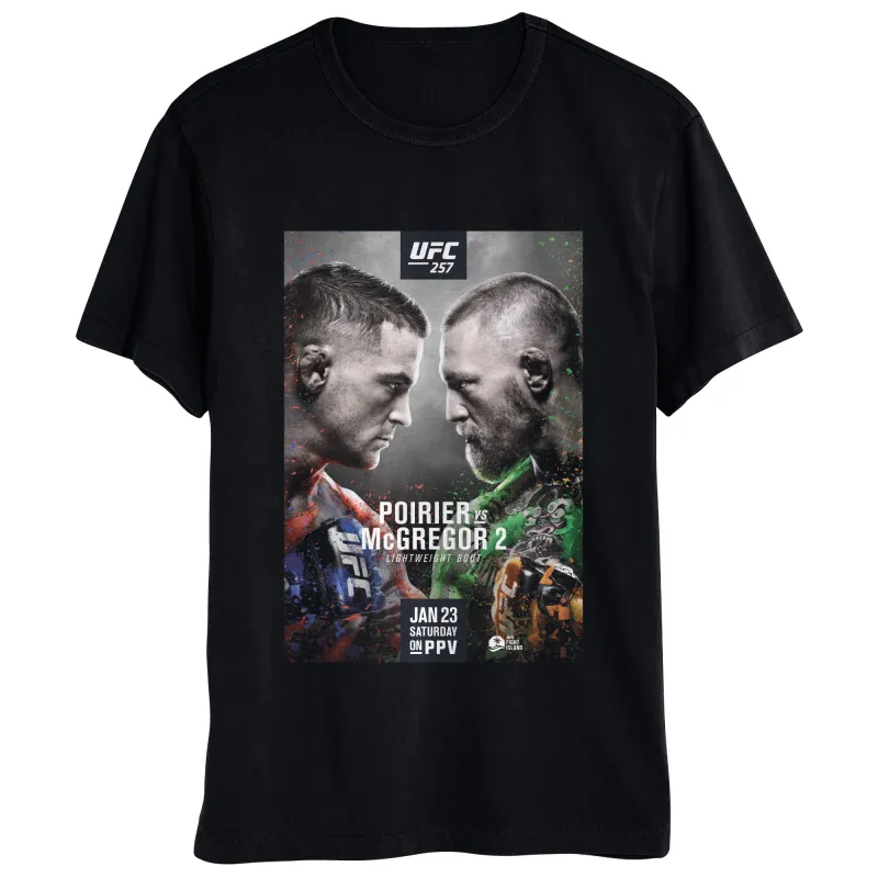Men's Black UFC UFC 257 Porier vs. McGregor 2 T-Shirt sold by UFC