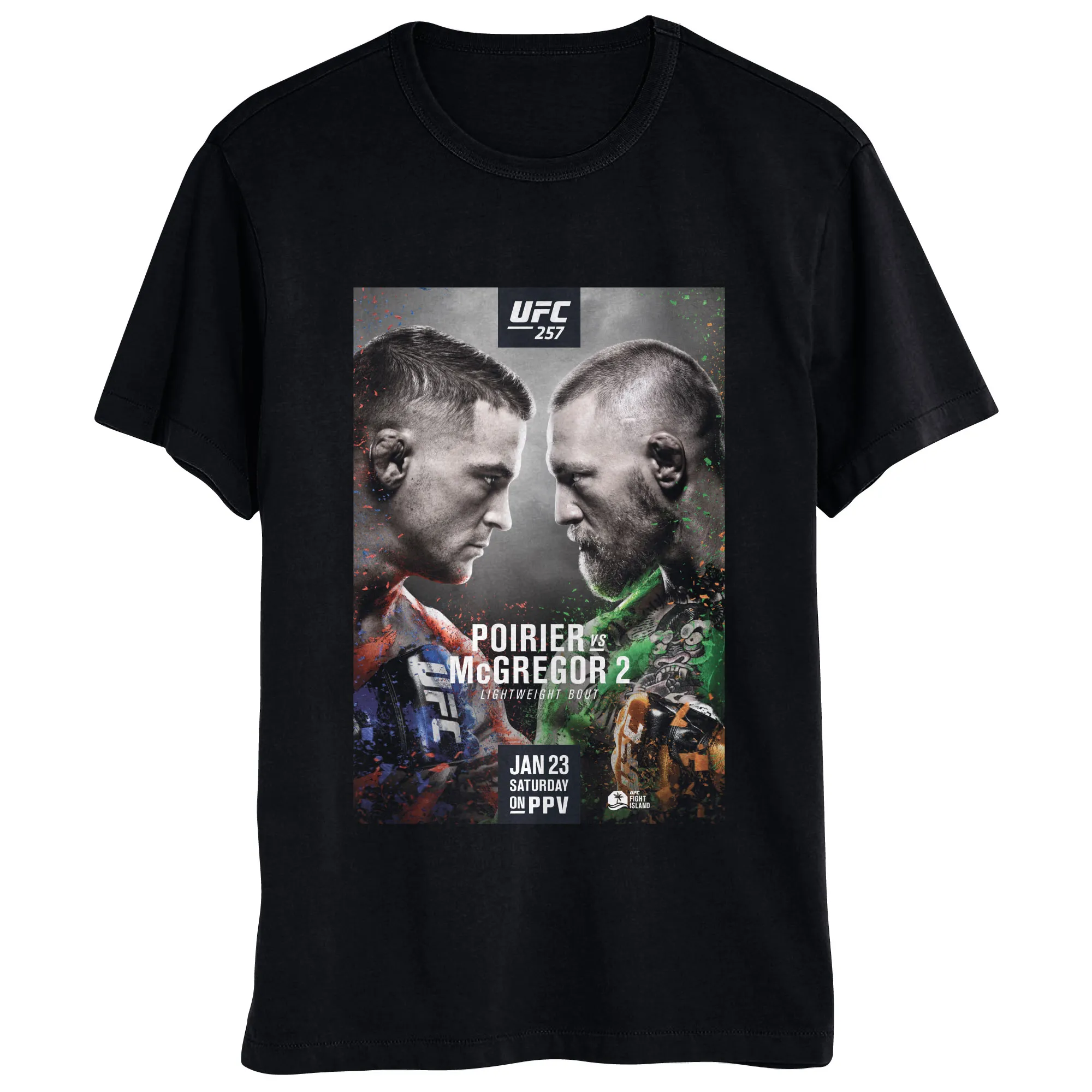 Men's Black UFC UFC 257 Porier vs. McGregor 2 T-Shirt sold by UFC