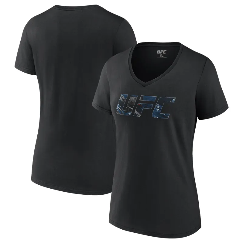 Women's Black Khamzat Chimaev Unrivaled V-Neck T-Shirt sold by UFC