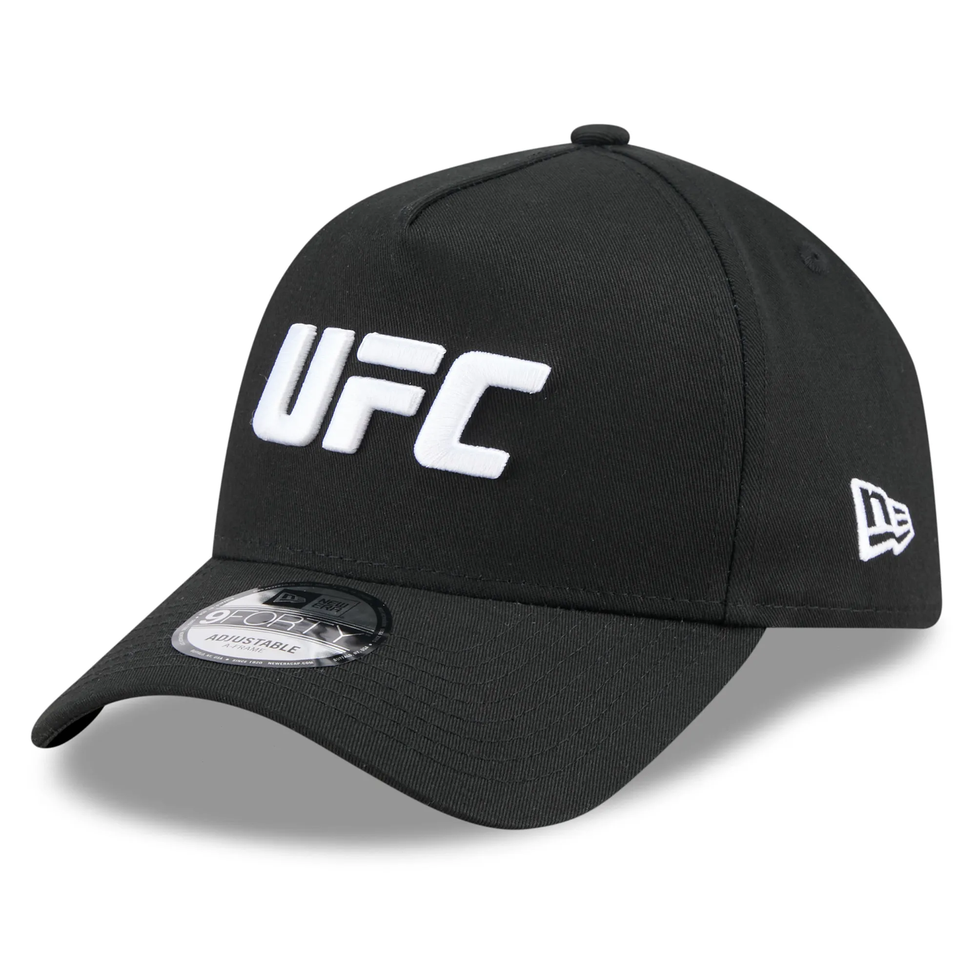 Men's New Era Black UFC A-Frame 9FORTY Adjustable Hat sold by UFC