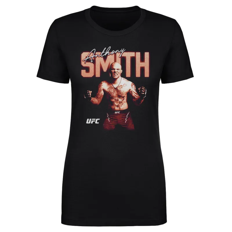 Women's 500 Level Black Anthony Smith Bitmap T-Shirt sold by UFC