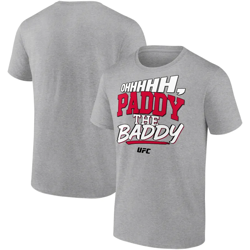 Men's Heather Gray Paddy Pimblett Oh, Paddy The Baddy T-Shirt sold by UFC