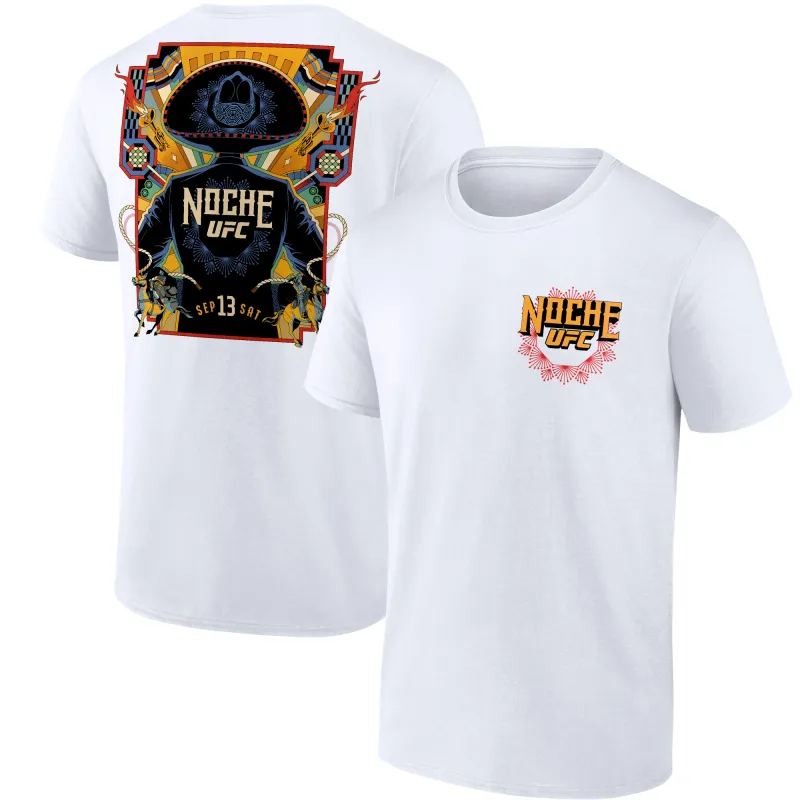 Men's White Noche UFC T-Shirt made by UFC