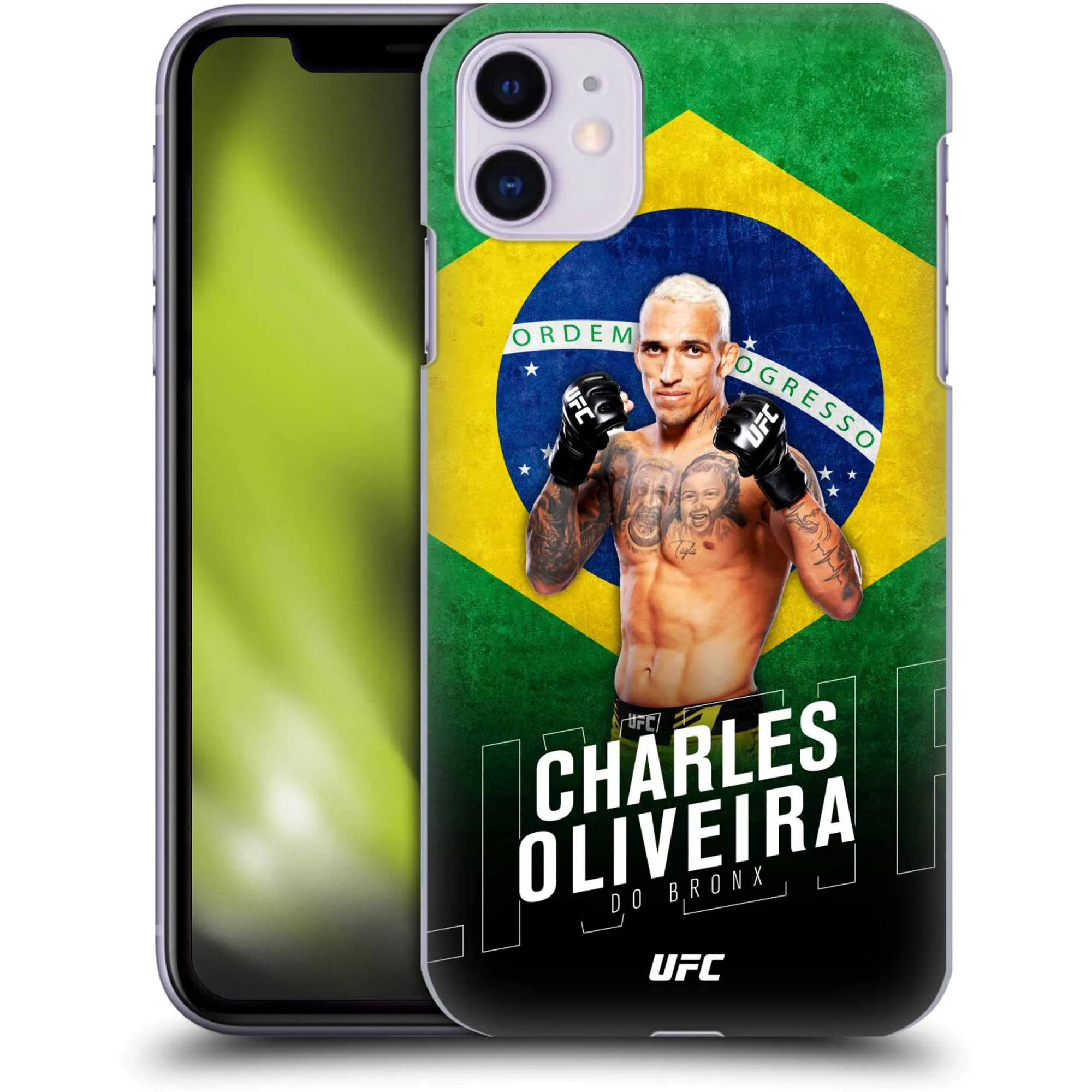 Charles Oliveira Brazil Flag Hard Shell iPhone Case sold by UFC
