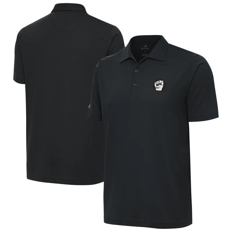 Men's Antigua Black UFC Tribute Polo sold by UFC