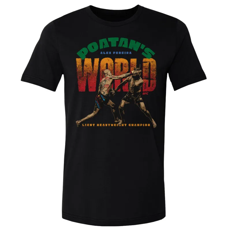 Men's 500 Level Black Alex Pereira Poatan's World T-Shirt sold by UFC