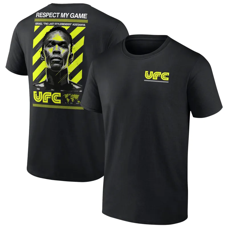 Men's  Black Israel Adesanya Respect My Game T-Shirt sold by UFC