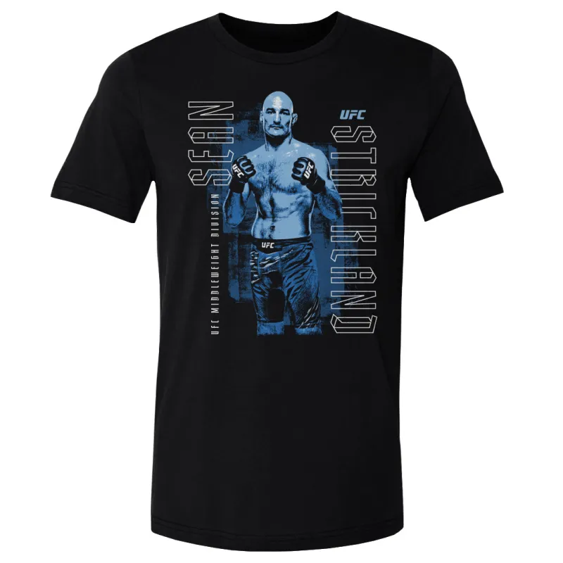 Men's 500 Level Black Sean Strickland Vertical Name T-Shirt sold by UFC