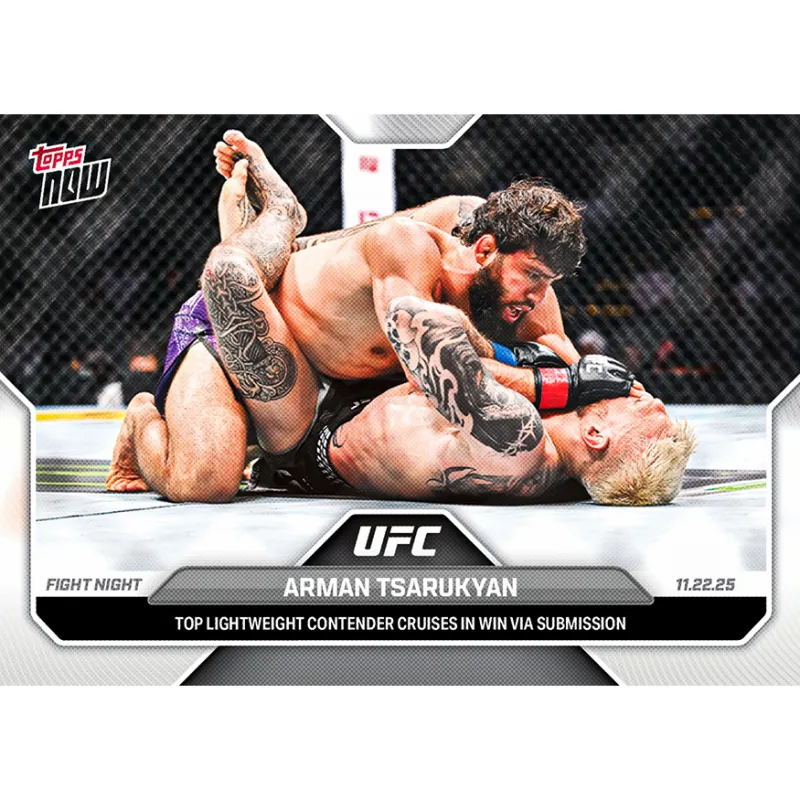 Arman Tsarukyan - 2025 UFC Topps NOW® - Card 42 - LOOK FOR AUTOS made by UFC