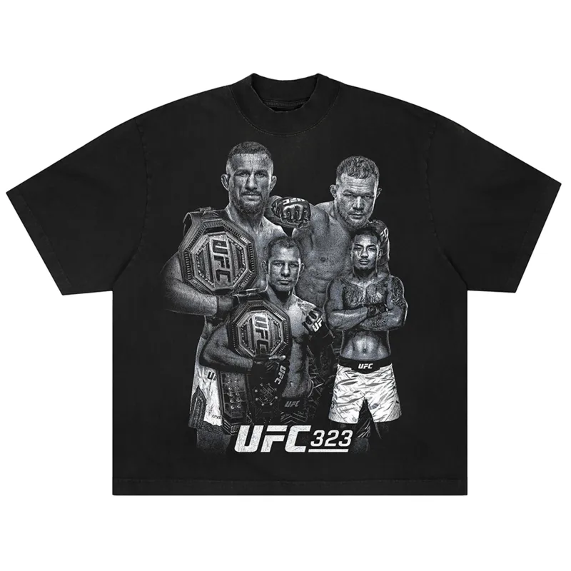 Men's Black UFC 323 Event T-Shirt sold by UFC