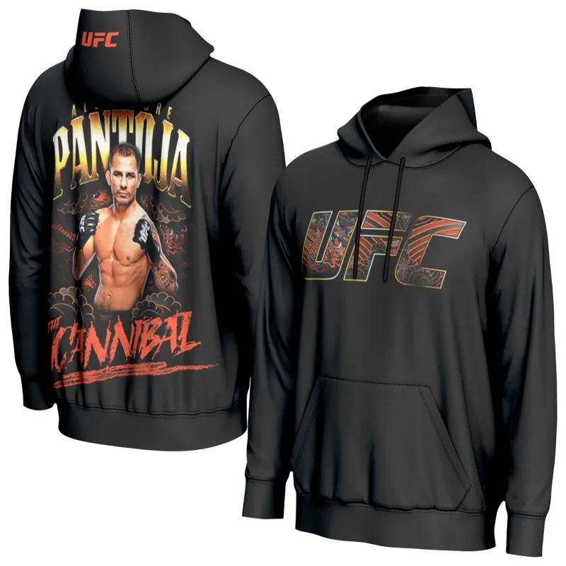 Men's ProSphere Black Alexandre Pantoja Fighter Hoodie sold by UFC