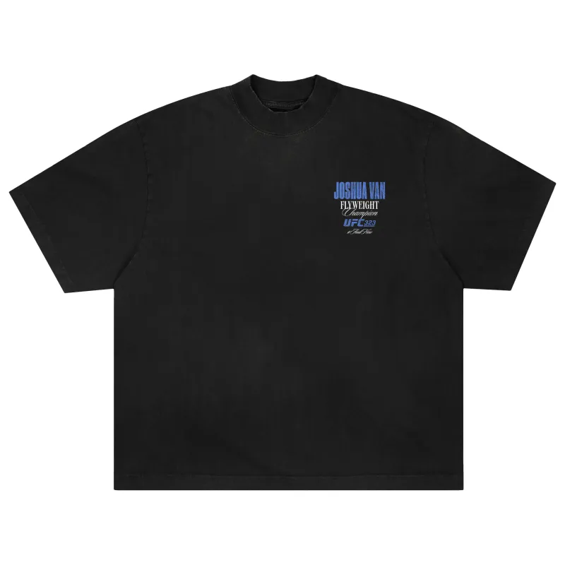 Men's Black Joshua Van UFC 323 #AndNew Men's Flyweight Champion T-Shirt sold by UFC