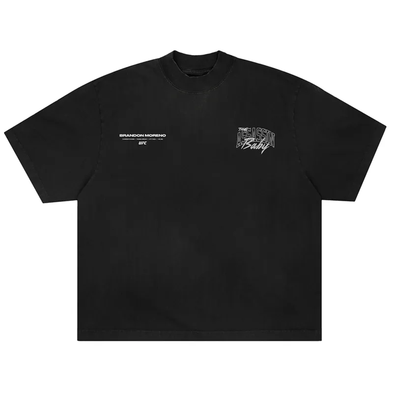 Men's UFC  Black Brandon Moreno The Assassin Boxy T-Shirt sold by UFC