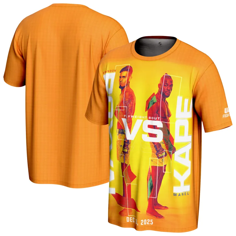 Men's ProSphere Orange UFC Fight Night Royval vs. Kape T-Shirt made by UFC