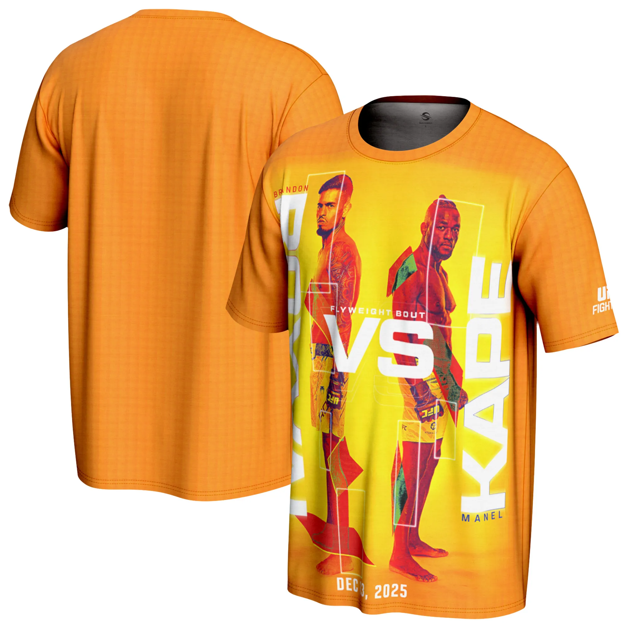 Men's ProSphere Orange UFC Fight Night Royval vs. Kape T-Shirt sold by UFC