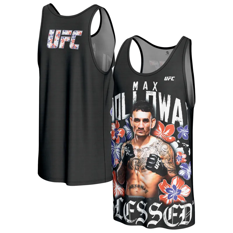 Men's ProSphere Black Max Holloway UFC Fighter Tank Top sold by UFC