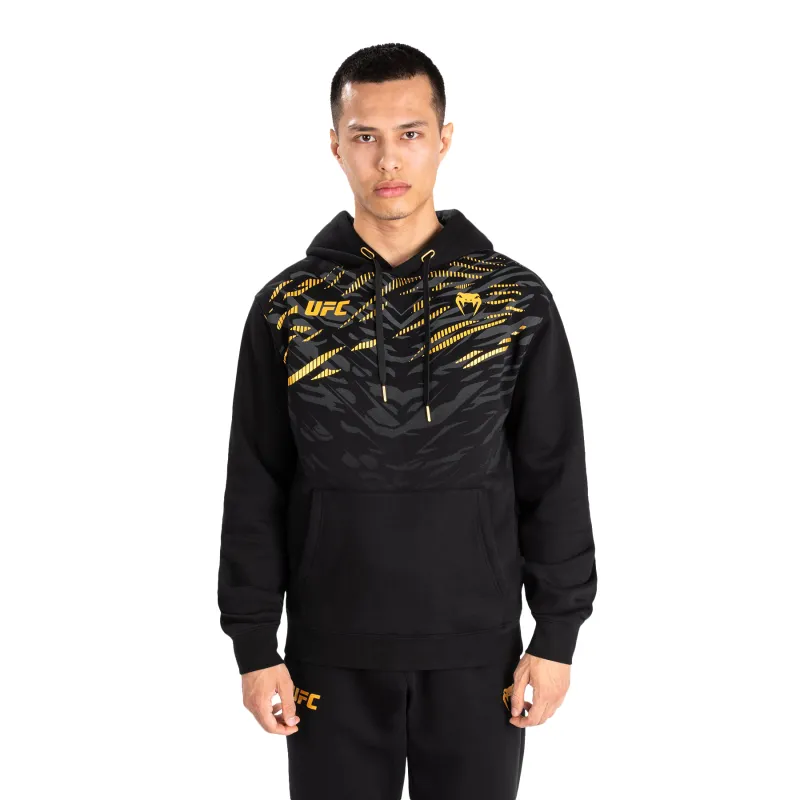 Men's UFC Fusion by Venum Black/Gold Fight Night Replica Champion Pullover Hoodie made by UFC