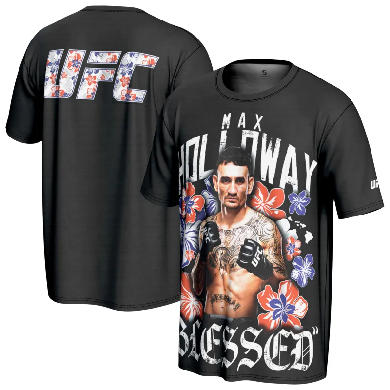 Men's ProSphere Black Max Holloway UFC Fighter T-Shirt made by UFC