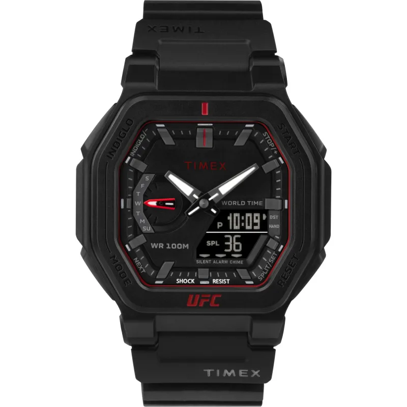 Timex Black UFC Colossus 45mm Resin Strap Watch sold by UFC