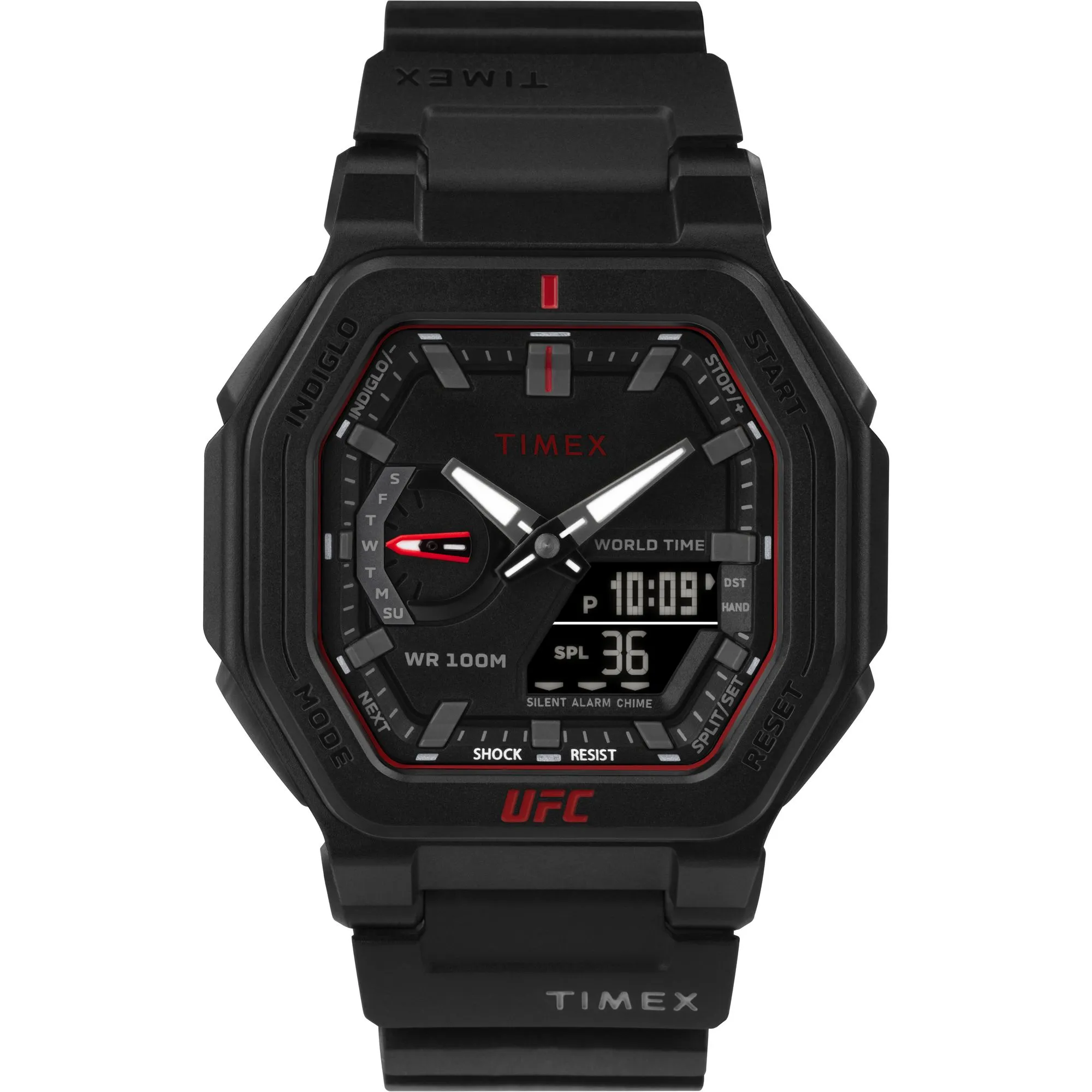 Timex Black UFC Colossus 45mm Resin Strap Watch sold by UFC