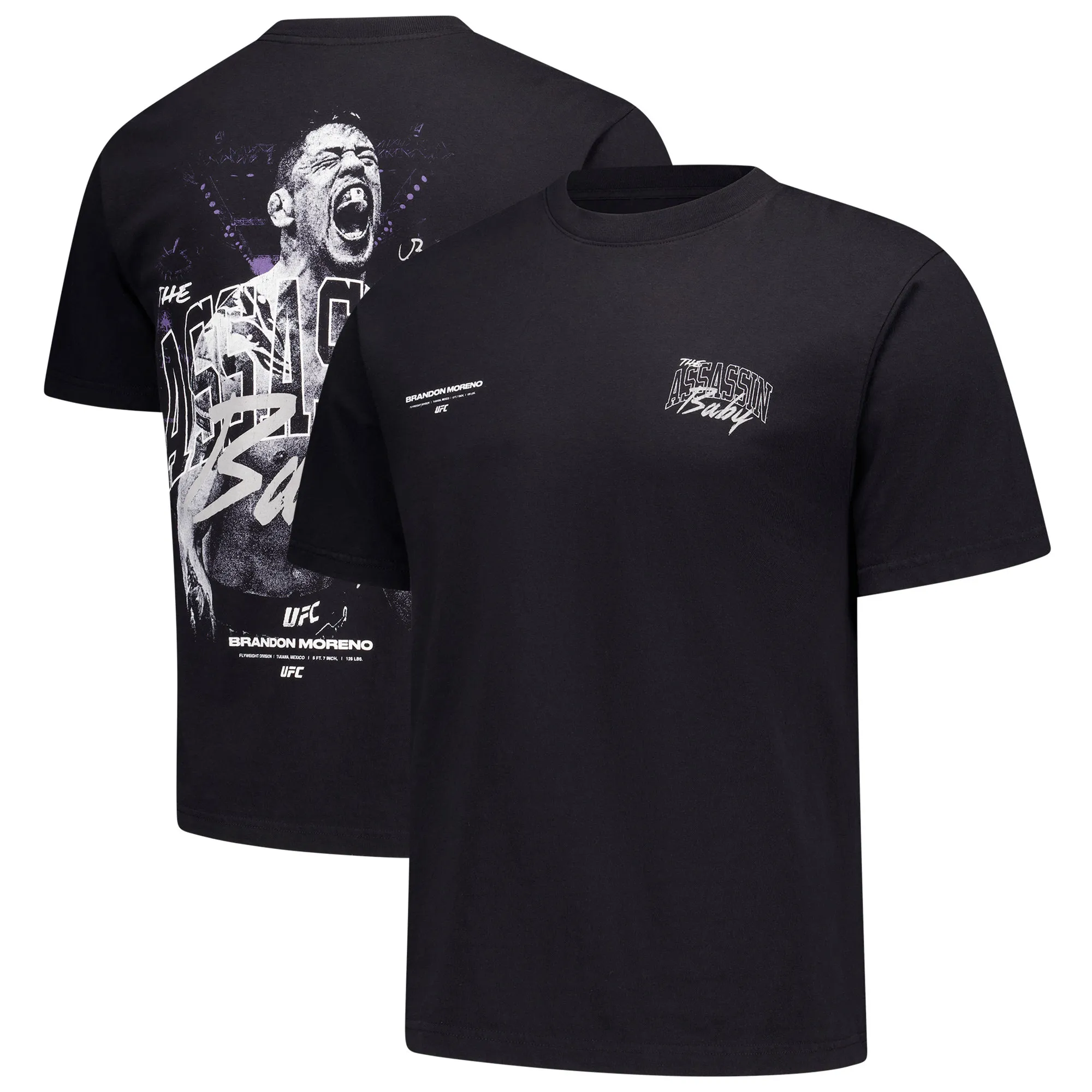 Men's UFC Black Brandon Moreno The Assassin T-Shirt sold by UFC