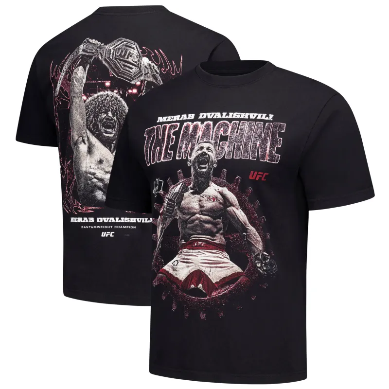 Men's UFC  Black Merab Dvalishvili The Machine T-Shirt sold by UFC