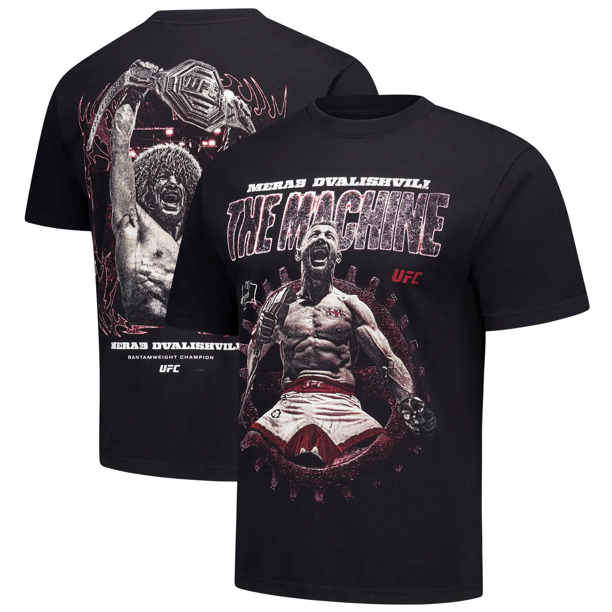 Men's UFC Black Merab Dvalishvili The Machine T-Shirt sold by UFC