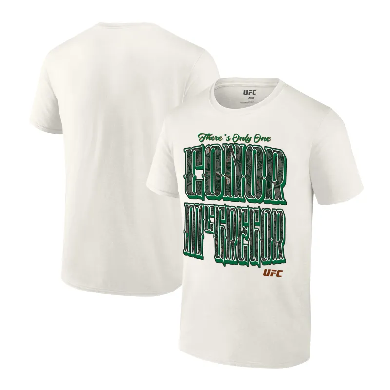 Men's UFC White Conor McGregor There's Only One T-Shirt made by UFC