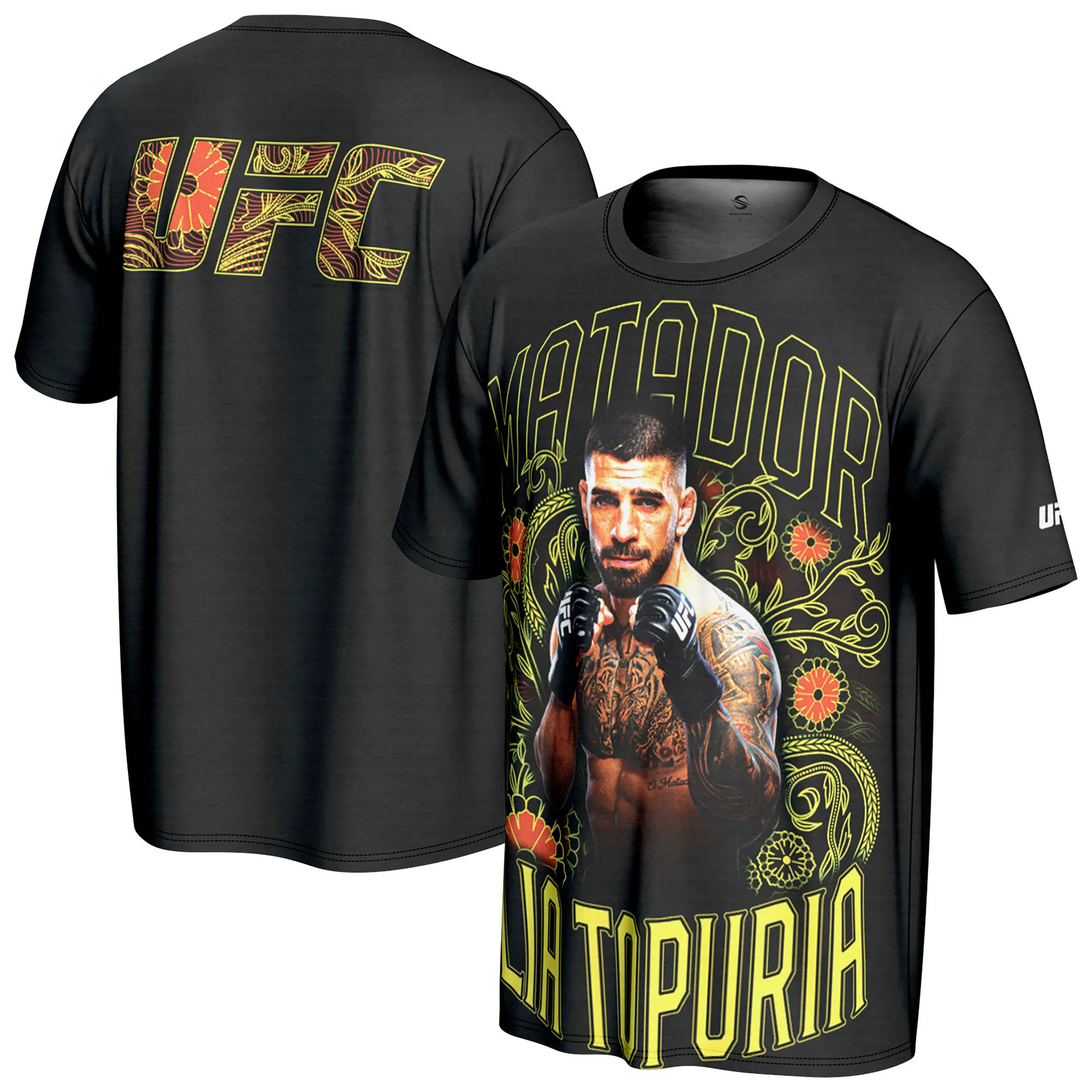 Men's ProSphere Black Ilia Topuria UFC Fighter T-Shirt sold by UFC