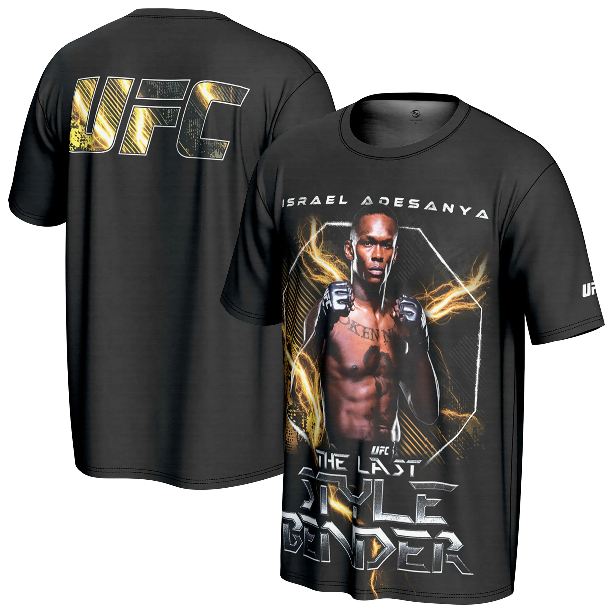 Men's ProSphere Black Israel Adesanya UFC Fighter T-Shirt sold by UFC