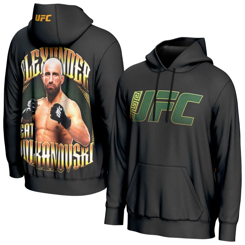Men's ProSphere Black Alexander Volkanovski UFC Fighter Hoodie sold by UFC