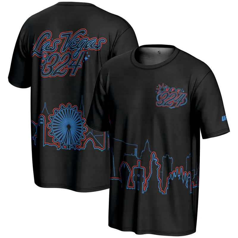 Men's ProSphere  Black UFC 324 Las Vegas Skyline T-Shirt made by UFC