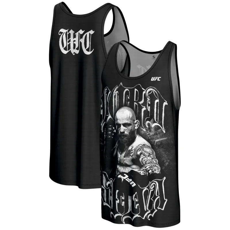 Men's ProSphere Black Jean Silva Fighter Tank Top made by UFC
