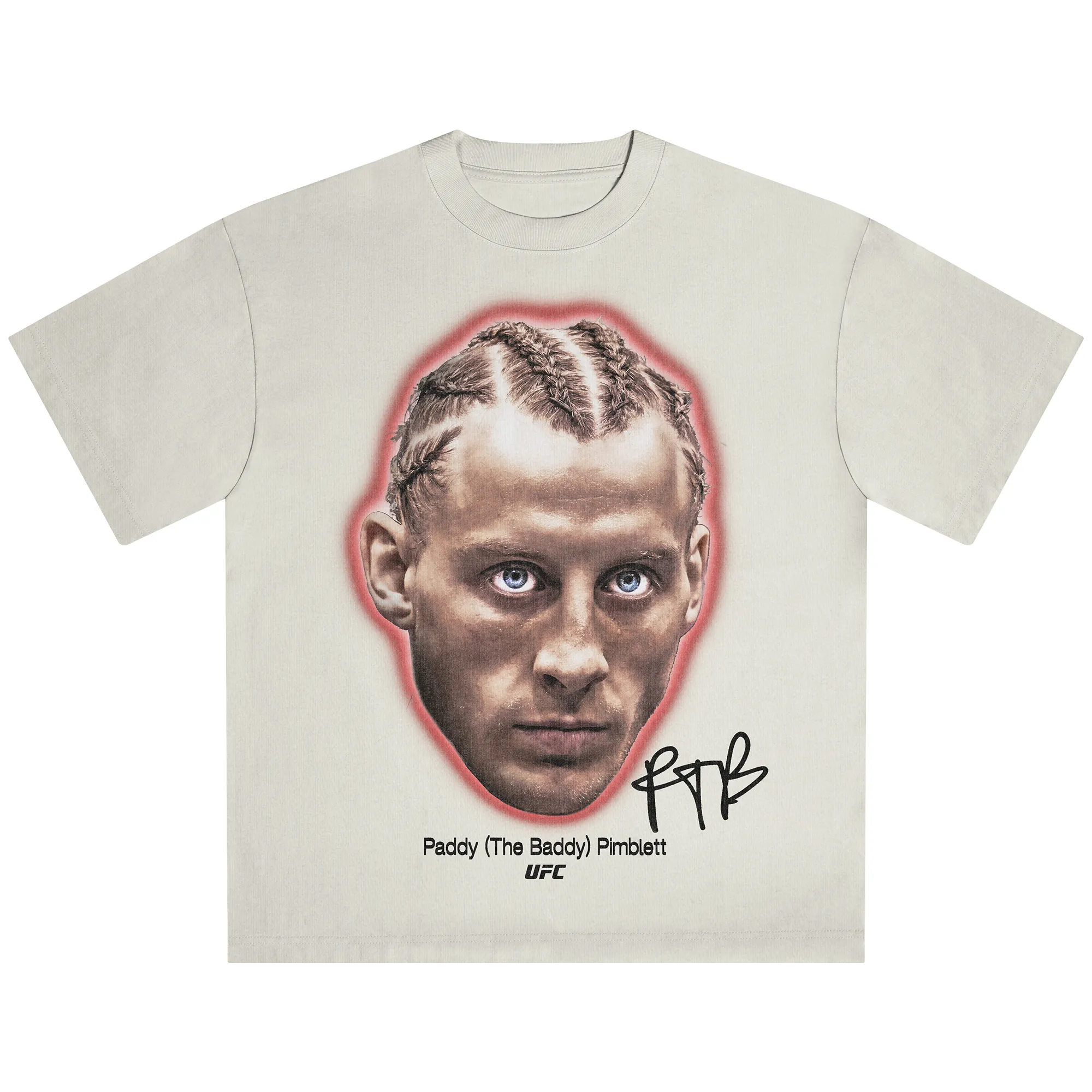 Men's Cream Paddy Pimblett Staredown T-Shirt sold by UFC
