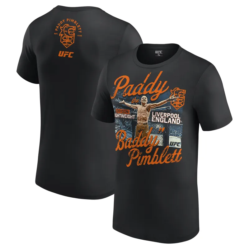 Men's UFC Black Paddy Pimblett Liverpool T-Shirt made by UFC