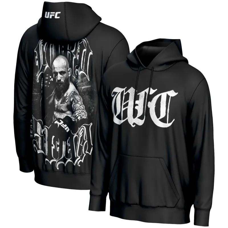 Men's ProSphere  Black Jean Silva Fighter Hoodie sold by UFC