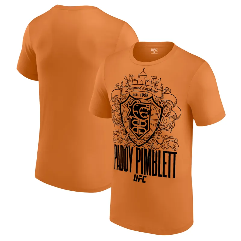 Men's UFC Orange Paddy Pimblett Liverpool Crest T-Shirt made by UFC
