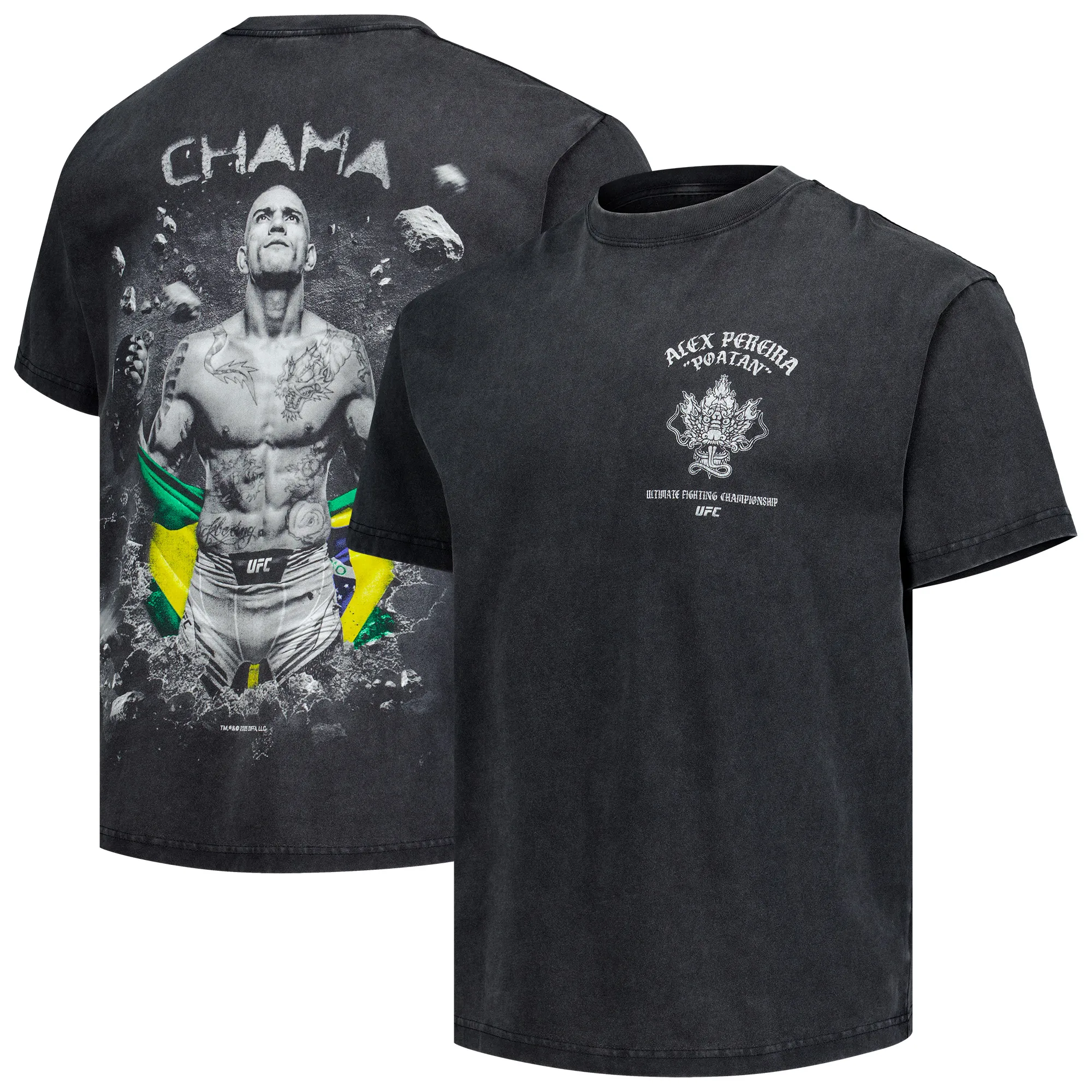 Men's Black Alex Pereira Dragons Aura T-Shirt sold by UFC