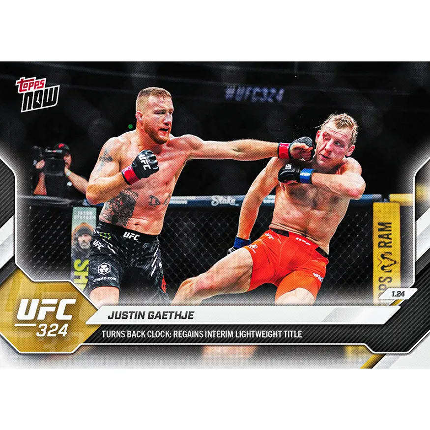 Justin Gaethje - 2026 UFC Topps NOW® - Card 1 - LOOK FOR AUTOS sold by UFC