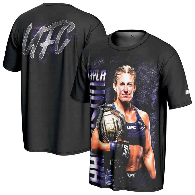 Men's ProSphere Black Kayla Harrison Fighter T-Shirt made by UFC
