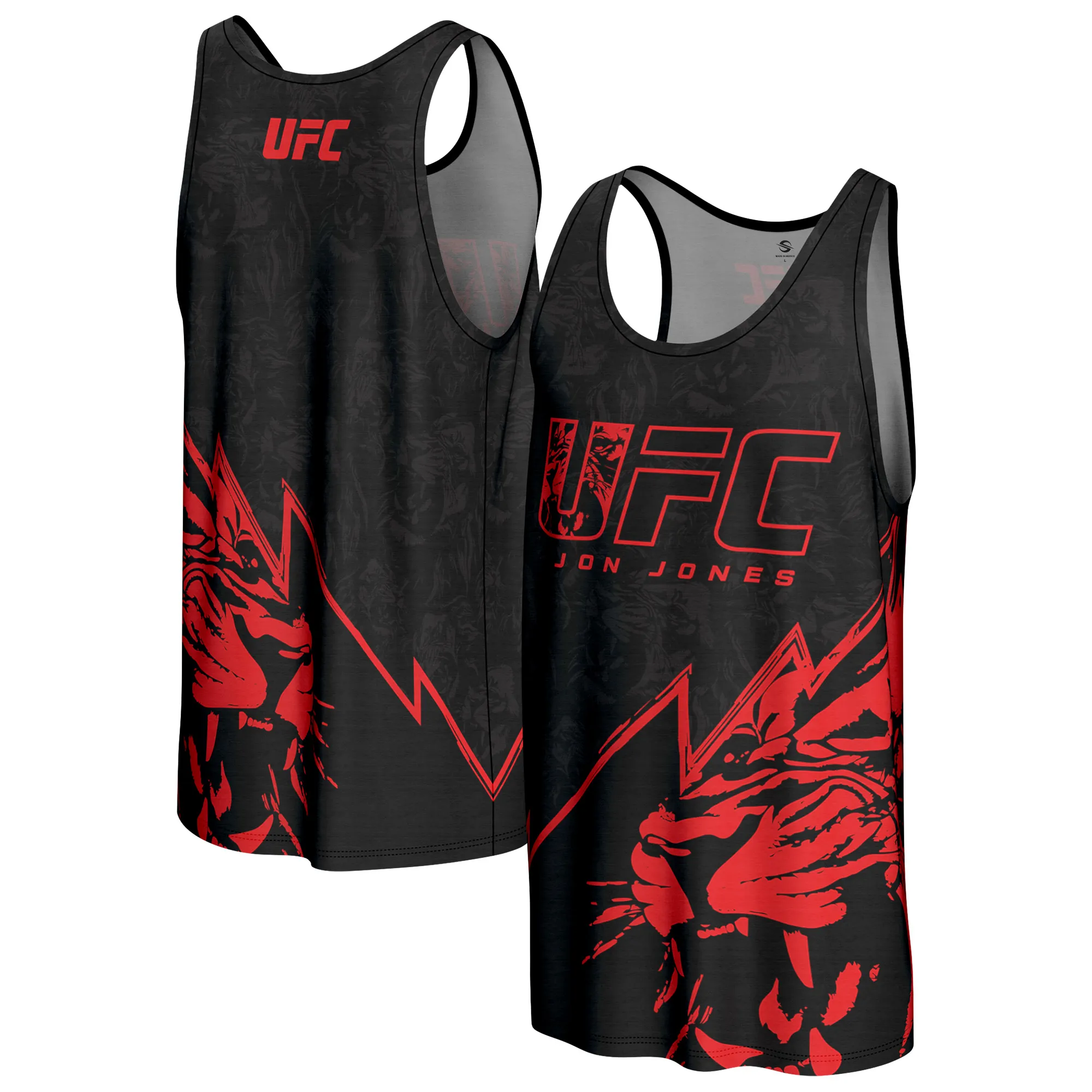 Men's ProSphere Black Jon Jones Unrivaled Tank Top sold by UFC
