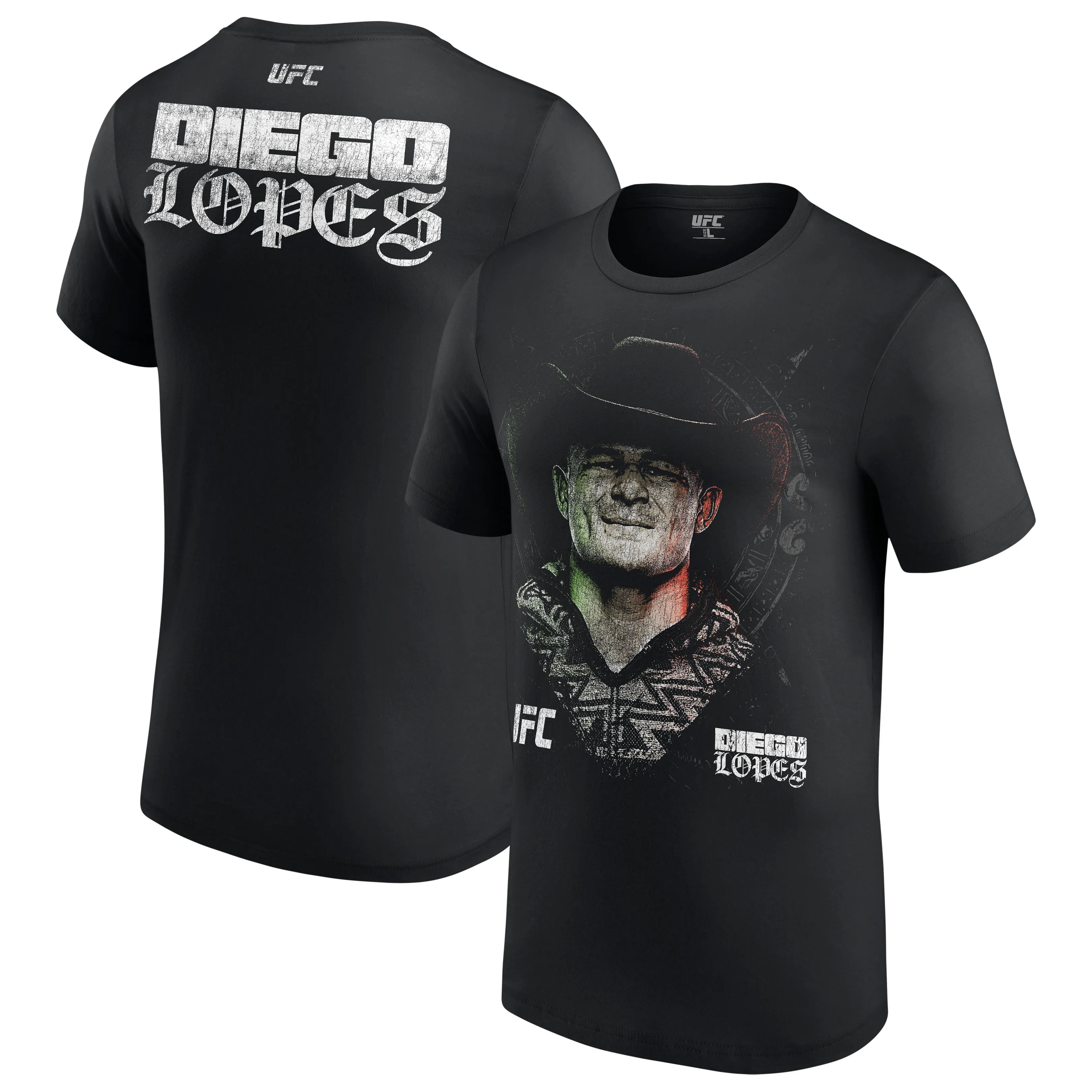 Men's Black Diego Lopes UFC 325 T-Shirt sold by UFC