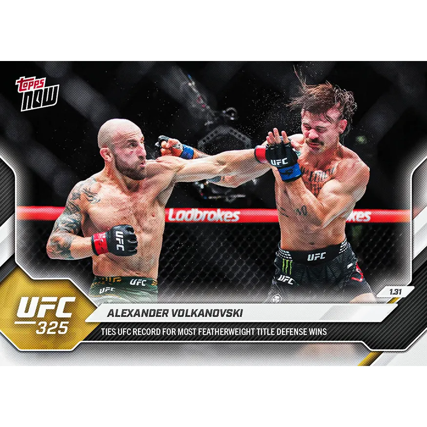 Alexander Volkanovski - 2026 UFC Topps NOW® - Card 4 - LOOK FOR SHORT PRINTS sold by UFC
