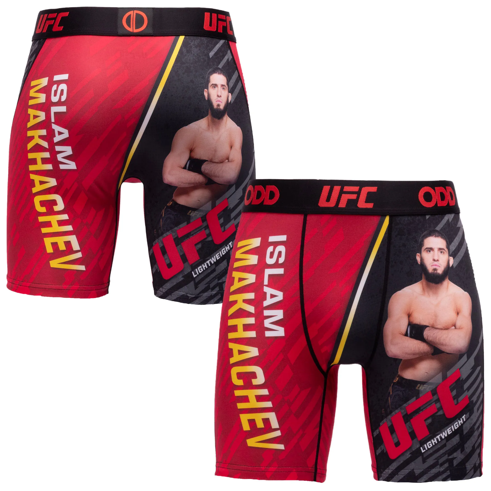 Men's Odd Sox Red Islam Makhachev Boxer Briefs sold by UFC