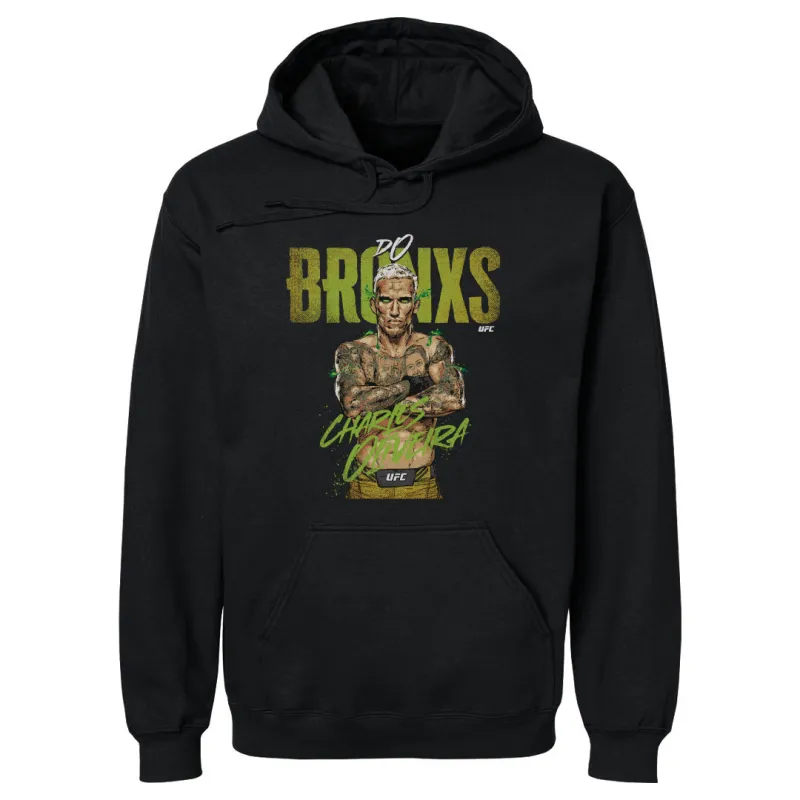 Men's 500 Level  Black Charles Oliveira Hoodie made by 500 Level