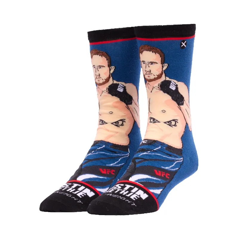 Men's Odd Sox Justin Gaethje Tri-Blend Straight Crew Socks sold by UFC