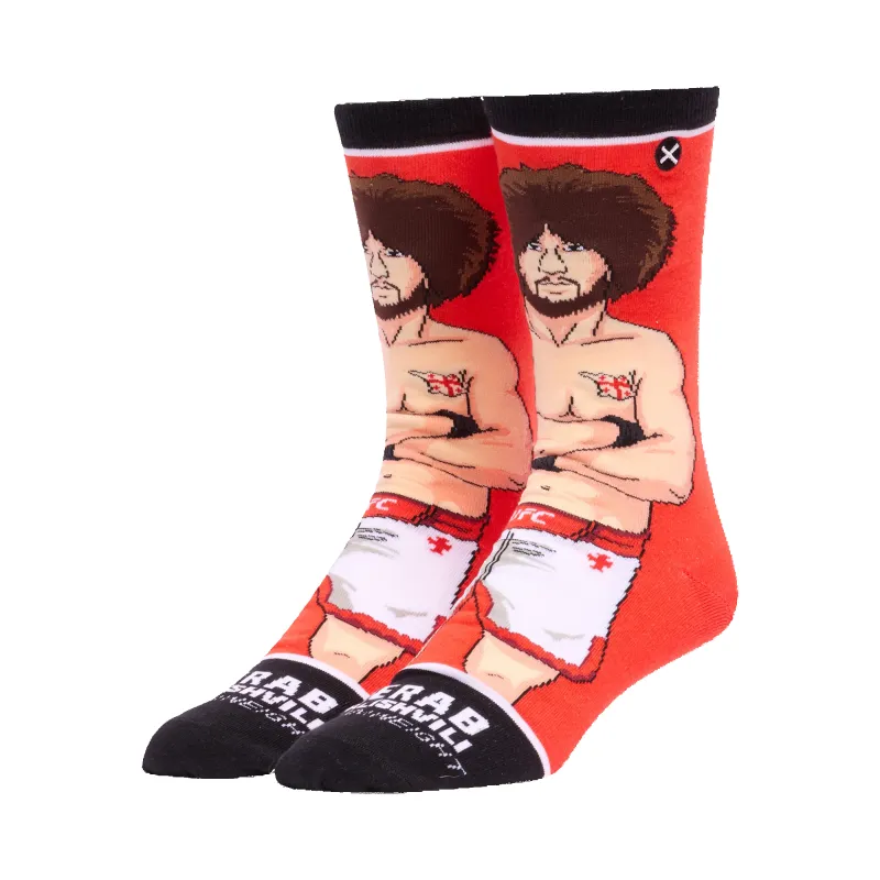Men's Odd Sox Merab Dvalishvili Tri-Blend Straight Crew Socks sold by UFC