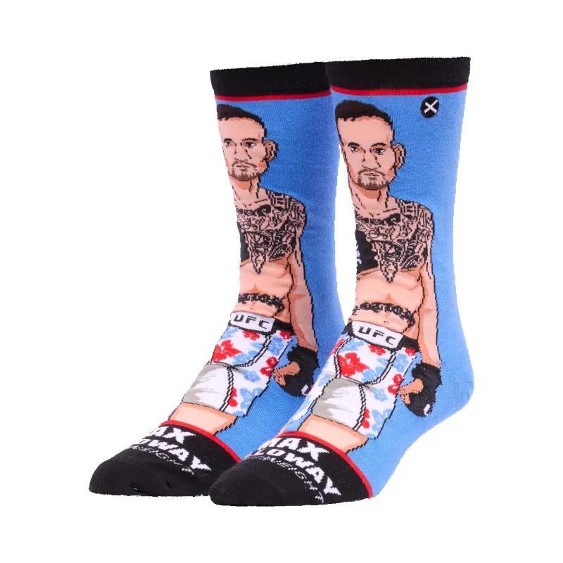 Men's Odd Sox Max Holloway Tri-Blend Straight Crew Socks sold by UFC
