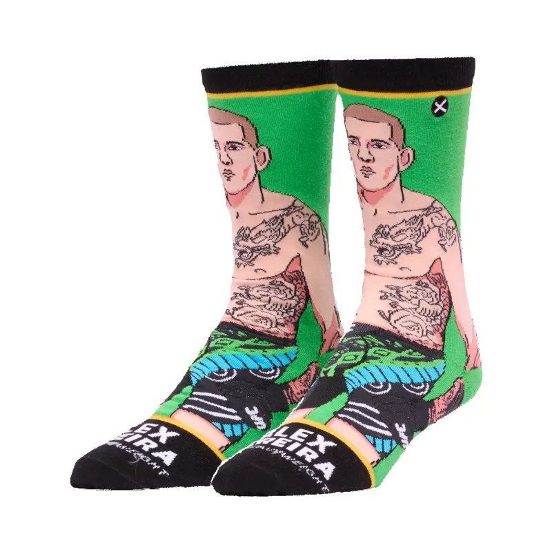Men's Odd Sox Alex Pereira Tri-Blend Straight Crew Socks sold by UFC