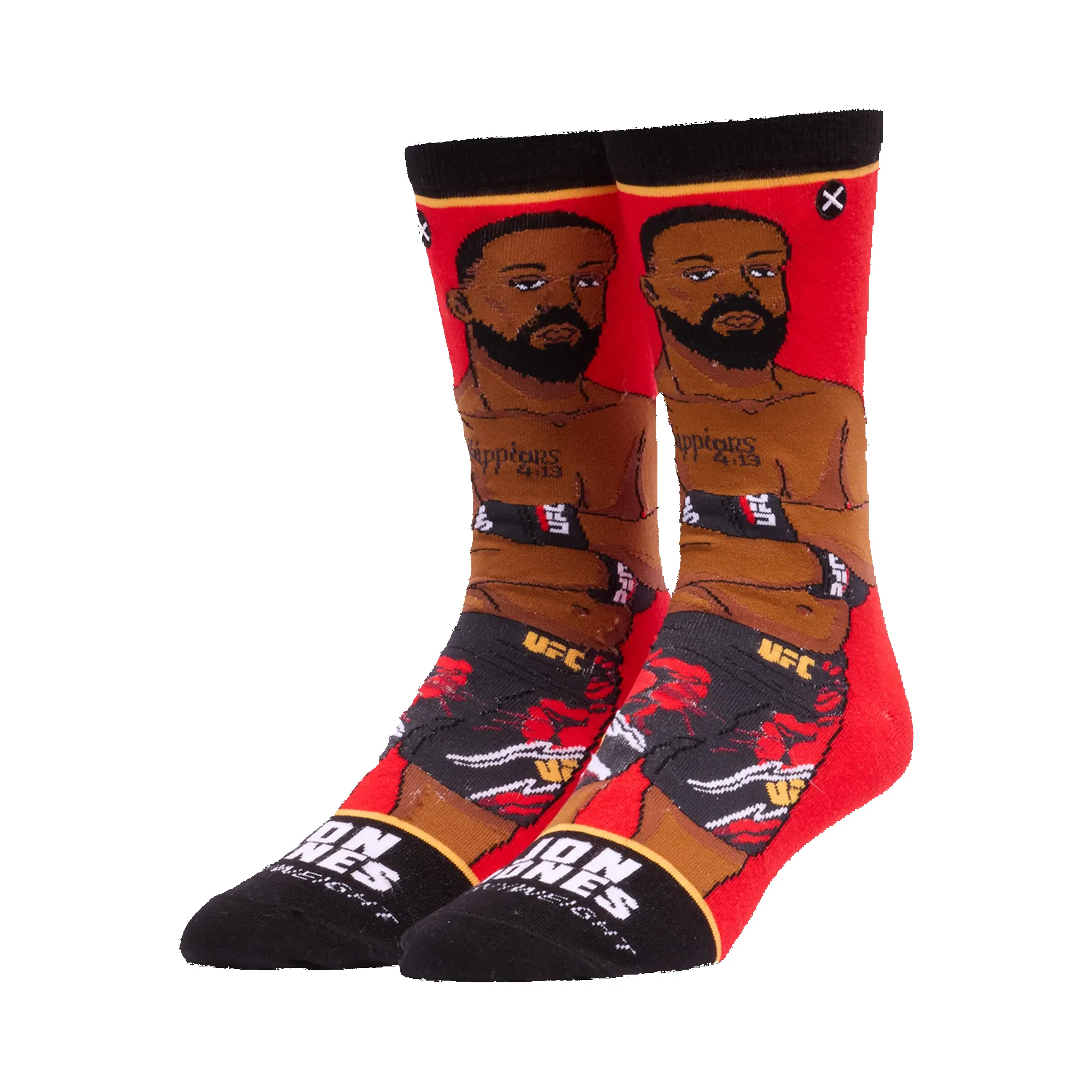 Men's Odd Sox Jon Jones Tri-Blend Straight Crew Socks sold by UFC